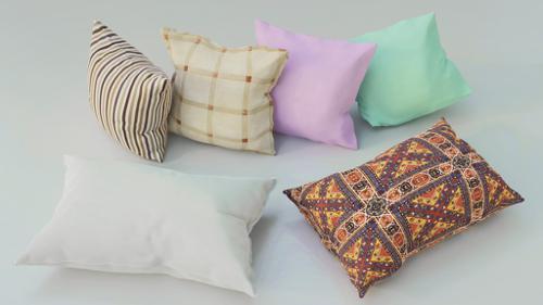 Pillows 3d model Collection preview image